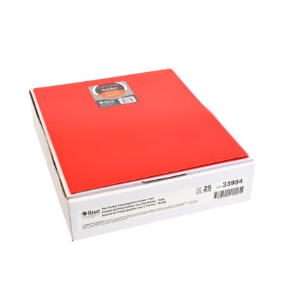 Picture of C-Line 2-Pocket Poly Portfolios, Letter Size, Red, Pack Of 25 Portfolios