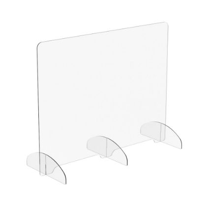 Picture of Marco Group Portable Sneeze Guard, 1in Pass Through, 24in x 30in, Clear