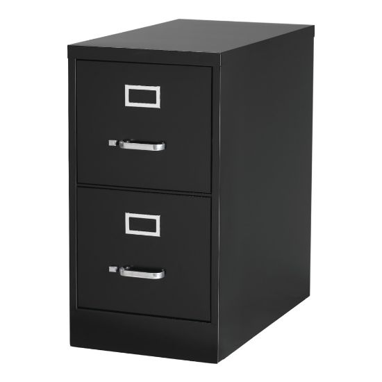 Picture of WorkPro 25inD Vertical File Cabinet, 2-Drawer, Black