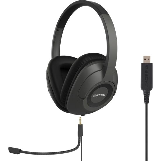 Picture of Koss SB42 USB Headset - Stereo - Wired - 20 Hz - 20 kHz - Over-the-head - Binaural - Circumaural - 8 ft Cable