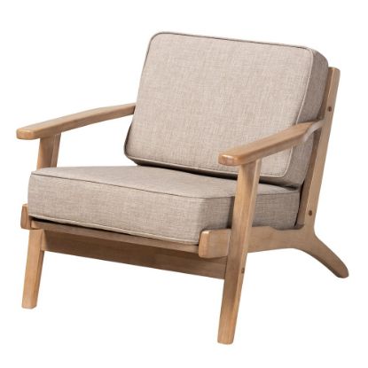 Picture of Baxton Studio Sigrid Armchair, Light Gray