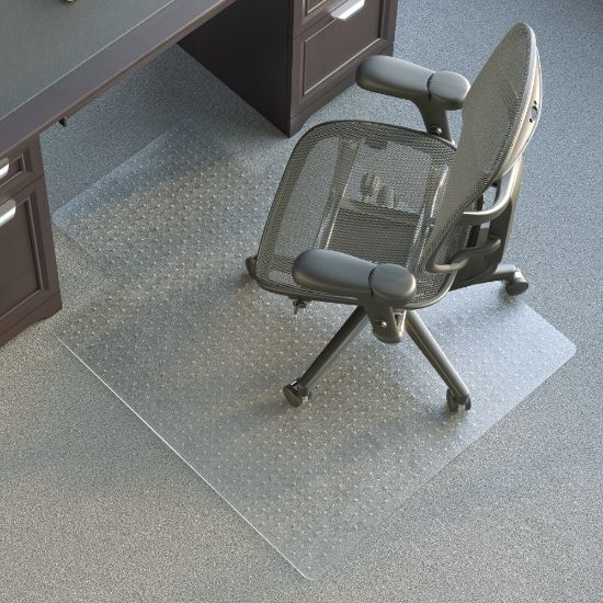 Picture of Realspace Advantage Commercial Pile Chair Mat with Lip, 36in x 48in, Clear