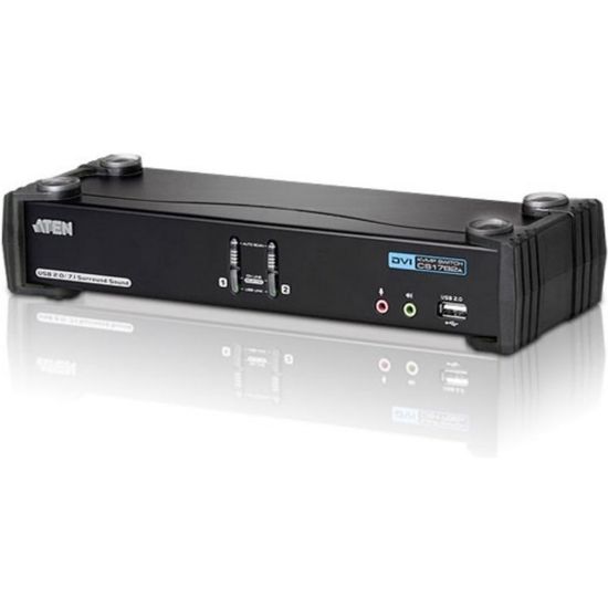 Picture of ATEN CubiQ CS1782A KVM Switch - 2 Computer(s) - WQXGA - 2560 x 1600 - 6 x USB - 3 x DVI