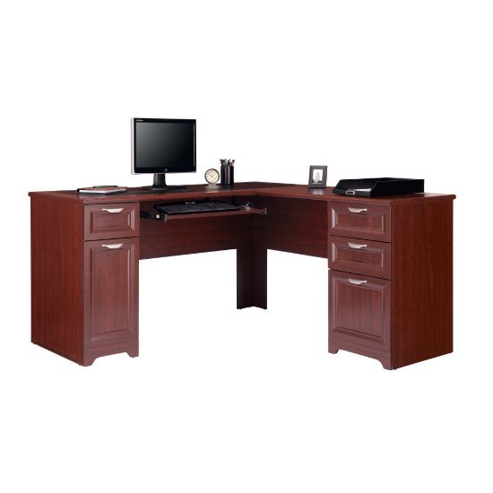 Picture of Realspace Magellan 59inW L-Shape Corner Computer Desk, Classic Cherry