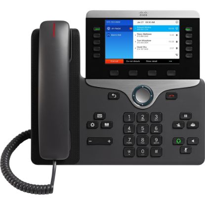 Picture of Cisco 8841 IP Phone - Wall Mountable, Desktop - Charcoal Gray - 5 x Total Line - VoIP - Caller ID - SpeakerphoneUnified Communications Manager, Unified Communications Manager Express, User Connect License - 2 x Network