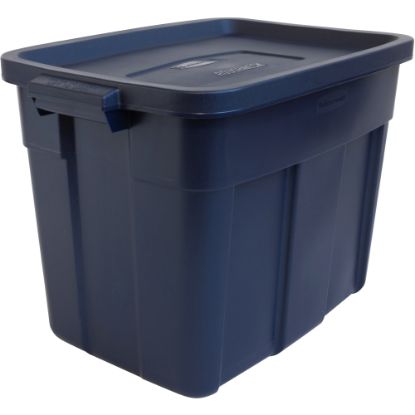 Picture of Rubbermaid Roughneck Totes, 18-Gallon, Dark Indigo Metallic