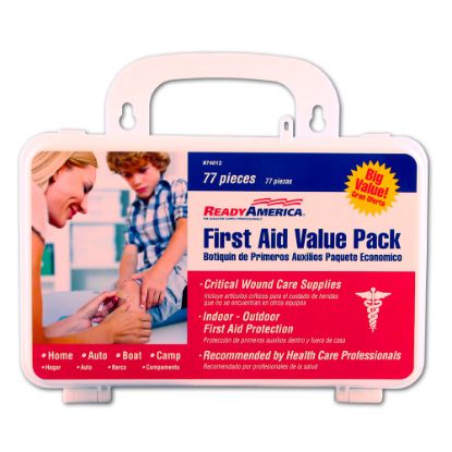 Picture of Ready America 77-Piece First Aid Kits, White, Case of 6 Kits