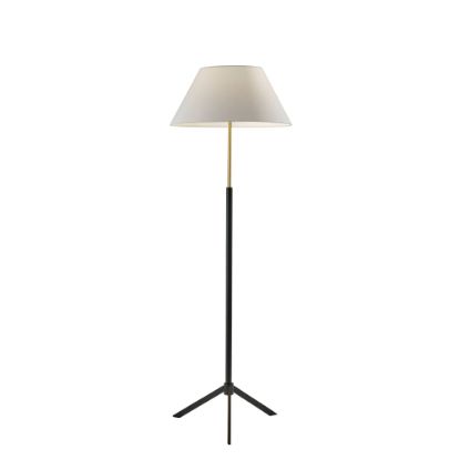 Picture of Adesso Harvey Floor Lamp, 59-1/4inH, White/Black/Brass