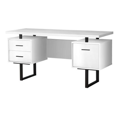 Picture of Monarch Specialties Violet 60inW Computer Desk, White/Black