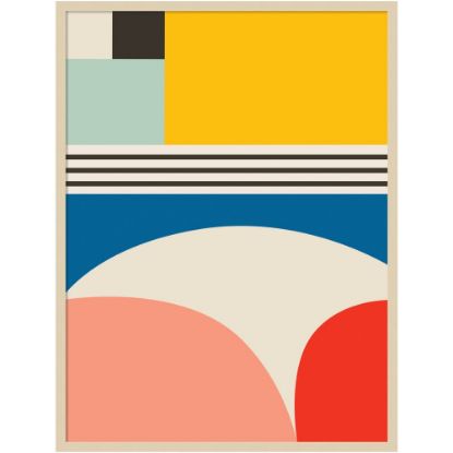 Picture of Amanti Art Mid Century Modern Pattern 2 by Rachel Lee Wood Framed Wall Art Print, 31inW x 41inH, Natural