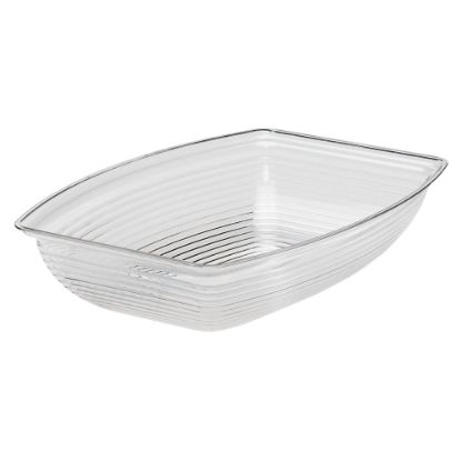 Picture of Cambro Camwear Rectangular Ribbed Bowls, 12 Qt, Clear, Pack Of 4 Bowls