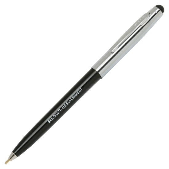 Picture of SKILCRAFT Multifunction Ballpoint Pen/Stylus, 0.5 mm, Medium Point, Black Barrel, Black Ink (AbilityOne 7520-01-643-8194)