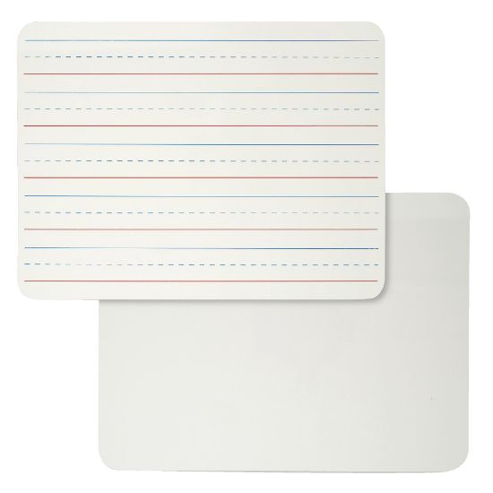 Picture of Charles Leonard Dry Erase Board, 2-Sided Lined/Plain, 9in X 12in, Pack Of 6