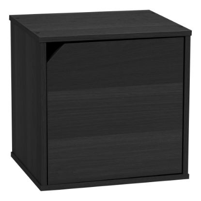 Picture of IRIS BAKU 14inH Modular Cube Storage Box With Door, Black