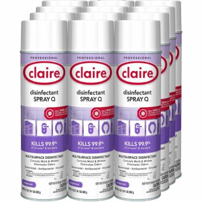 Picture of Claire Multipurpose Disinfectant Spray - Spray - 17 fl oz (0.5 quart) - Lavender Scent - 12 / Carton - Purple