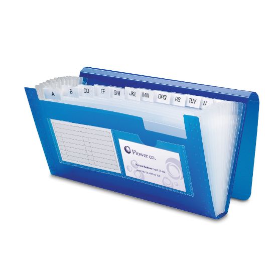 Picture of Office Depot Brand Polypropylene File, 1 Pocket, Expansion 6in, Nonstandard size, Blue, Pack of 1