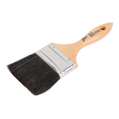 Picture of Carlisle Sparta Wide Flat Brushes With Boar Bristles, 3in, White, Pack Of 12 Brushes