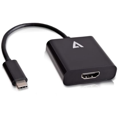 Picture of V7 Black USB Video Adapter USB-C Male to HDMI Female - HDMI Digital Audio/Video Female - Type C USB Male - Black