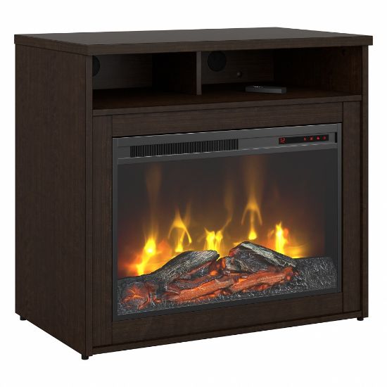 Picture of Bush Business Furniture Series C 32inW Electric Fireplace With Shelf, Mocha Cherry, Standard Delivery