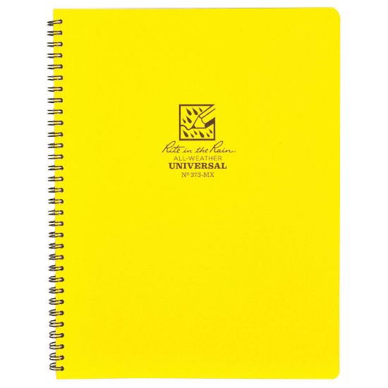 Picture of Rite in the Rain All-Weather Spiral Notebooks, Maxi, Side, 8-1/2in x 11-3/4in, 84 Pages (42 Sheets), Yellow, Pack Of 6 Notebooks