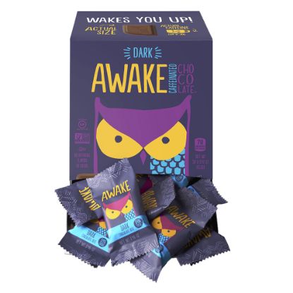 Picture of AWAKE Caffeinated Dark Chocolate Bites, 0.53 Oz, Pack Of 50 Bites