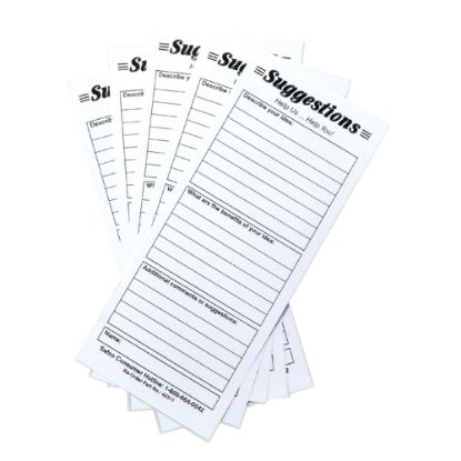 Picture of Safco Suggestion Box Card Refills, 8in x 3 1/2in, White, Pack Of 25