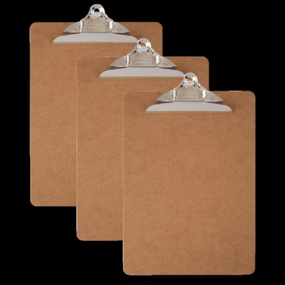 Picture of Office Depot Brand Wood Clipboards, 9inx 12-1/2in, 100% Recycled Wood, Pack Of 3