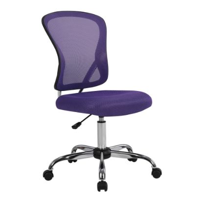 Picture of Office Star Gabriella Mesh Low-Back Task Chair, Purple