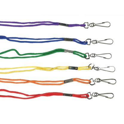 Picture of Martin Sports Rayon Lanyards, 17-1/4in, Assorted Colors, 12 Lanyards Per Pack, Case Of 3 Packs