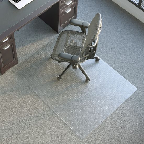 Picture of Realspace Economy Commercial Pile Chair Mat, 46in x 60in, Clear