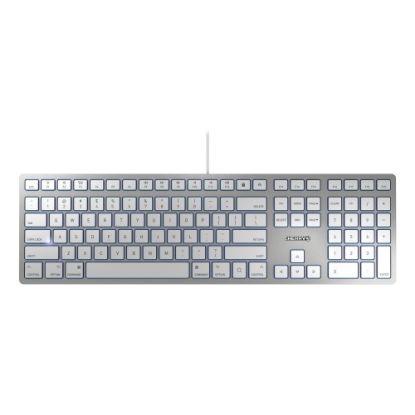 Picture of Cherry KC 6000 Slim Wired Keyboard For Mac, Silver/White