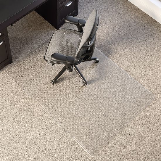 Picture of Realspace Medium Pile Chair Mat, Ramped Edge, 46in x 60in, Clear