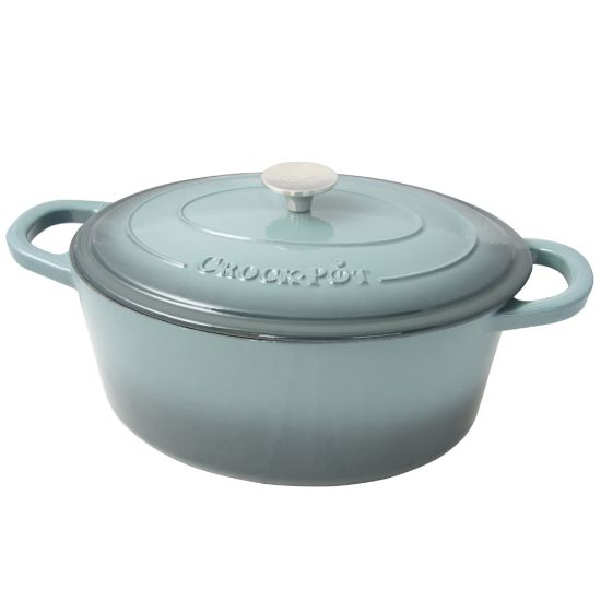 Picture of Crock-Pot Artisan 7-Quart Enameled Cast Iron Dutch Oven, Slate Gray