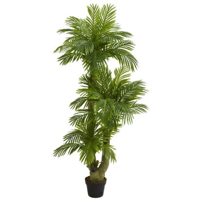 Picture of Nearly Natural Triple Phoenix Palm 60inH Artificial Tree With Pot, 60inH x 11inW x 6inD, Green