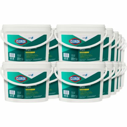 Picture of CloroxPro Disinfecting Wipes - Ready-To-Use - Fresh Scent - 700 / Bucket - 2 / Pallet - Pre-moistened - White