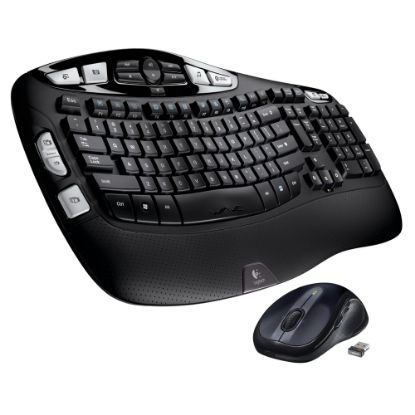 Picture of Logitech MK550 Wireless Contoured Keyboard & Ambidextrous Mouse, Dark Silver