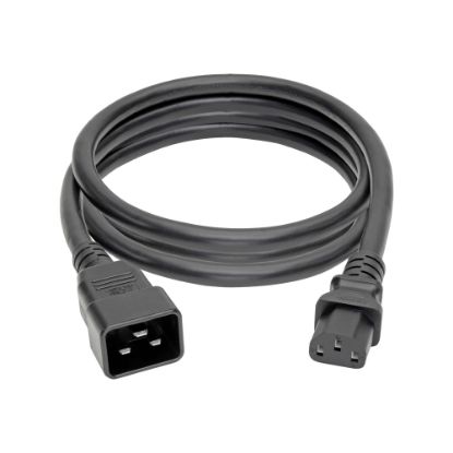 Picture of Eaton Tripp Lite Series C20 to C13 Power Cord for Computer - Heavy-Duty, 15A, 100-250V, 14 AWG, 7 ft. (2.13 m), Black - Power cable - power IEC 60320 C13 to IEC 60320 C20 - 7 ft - black