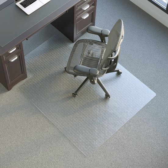 Picture of Realspace Advantage Commercial Pile Chair Mat, Wide Lip, 46in x 60in, Clear