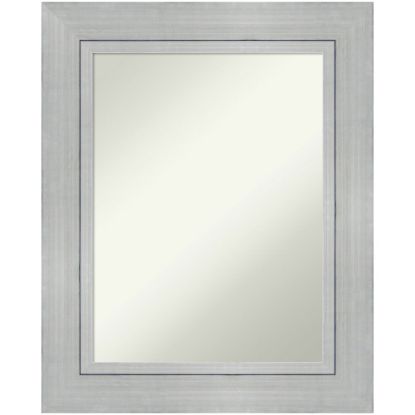 Picture of Amanti Art Non-Beveled Rectangle Wood-Framed Bathroom Wall Mirror, 31-1/4in x 25-1/4in, Romano Silver