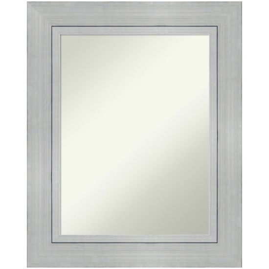 Picture of Amanti Art Non-Beveled Rectangle Wood-Framed Bathroom Wall Mirror, 31-1/4in x 25-1/4in, Romano Silver