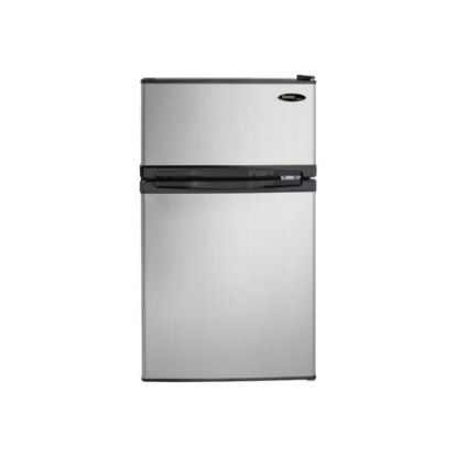 Picture of Danby Designer Dual Door Compact Fridge with Freezer - 3.10 ft� - Reversible - 2.23 ft� Net Refrigerator Capacity - 0.87 ft� Net Freezer Capacity - 319 kWh per Year - Stainless - Smooth