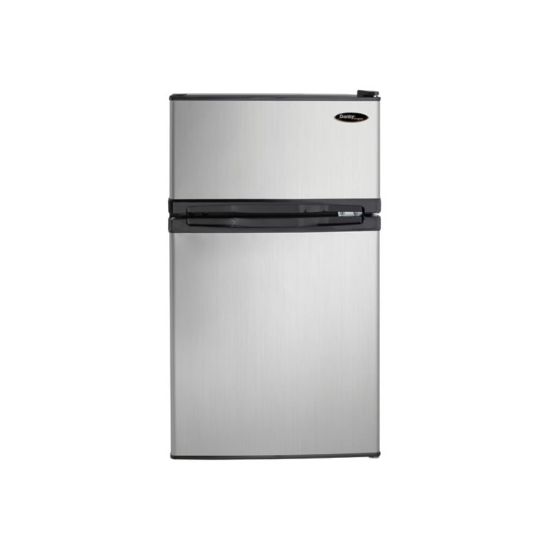 Picture of Danby Designer Dual Door Compact Fridge with Freezer - 3.10 ft� - Reversible - 2.23 ft� Net Refrigerator Capacity - 0.87 ft� Net Freezer Capacity - 319 kWh per Year - Stainless - Smooth