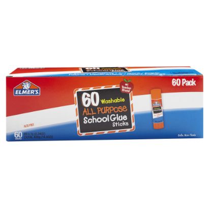 Picture of Elmers Glue Stick Classroom Pack, 14.4 Oz, Pack Of 60