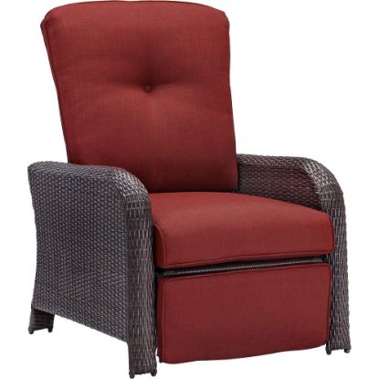 Picture of Hanover Strathmere Luxury Recliner, Crimson Red/Brown