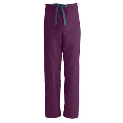 Picture of Medline ComfortEase Unisex Reversible Drawstring Scrub Pants, Large, Wine