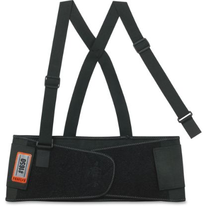 Picture of Ergodyne ProFlex Economy Elastic Back Support - 46in - 52in Waist Size - Strap Mount - Black - 1 Each