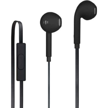 Picture of iStore Classic Fit Earbuds (Matte Black) - Matte Black - Mini-phone (3.5mm) - Wired - Earbud - 4.33 ft Cable