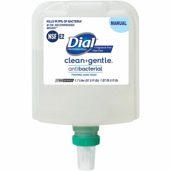 Picture of Dial 1700 Refill Clean+ Foaming Hand Wash - Fragrance-free ScentFor - Hand - Antibacterial - White - Dye-free, Hygienic, Odor Neutralizer - 1 Each