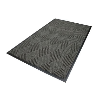 Picture of M+A Matting Waterhog Max Diamond Classic Floor Mat, 3ftH x 5ftW, Gray Ash