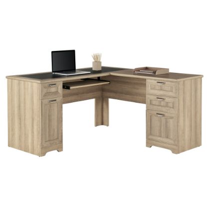 Picture of Realspace Magellan 59inW L-Shape Corner Computer Desk, Blonde Ash